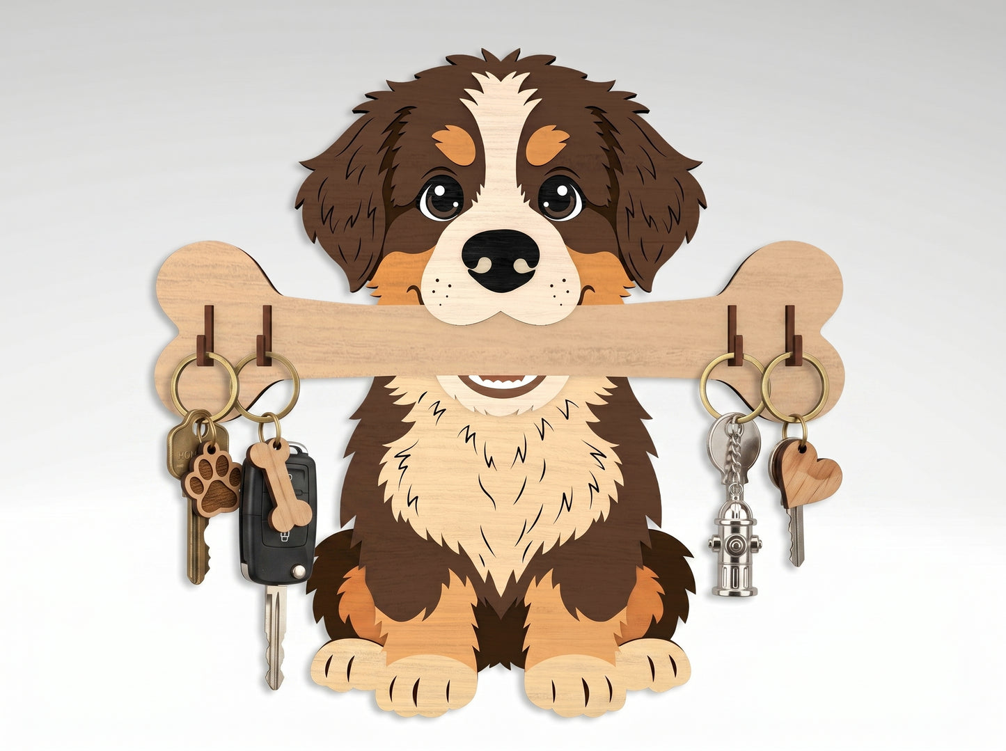 Dog Breed Key Holder SVG Bundle for Glowforge and LightBurn