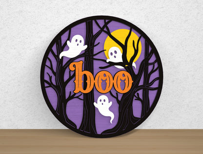 Halloween Door Hanger SVG Bundle 10 Designs for xTool Glowforge LightBurn