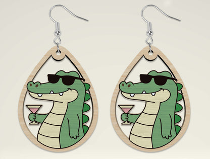 Summer Animal Earring SVG Bundle Laser Cut File for Glowforge and xTool