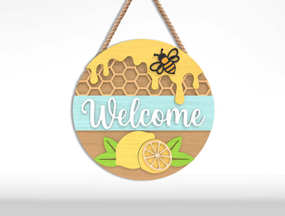 Hello Summer Sign Bundle SVG Laser Cut File for Glowforge and LightBurn