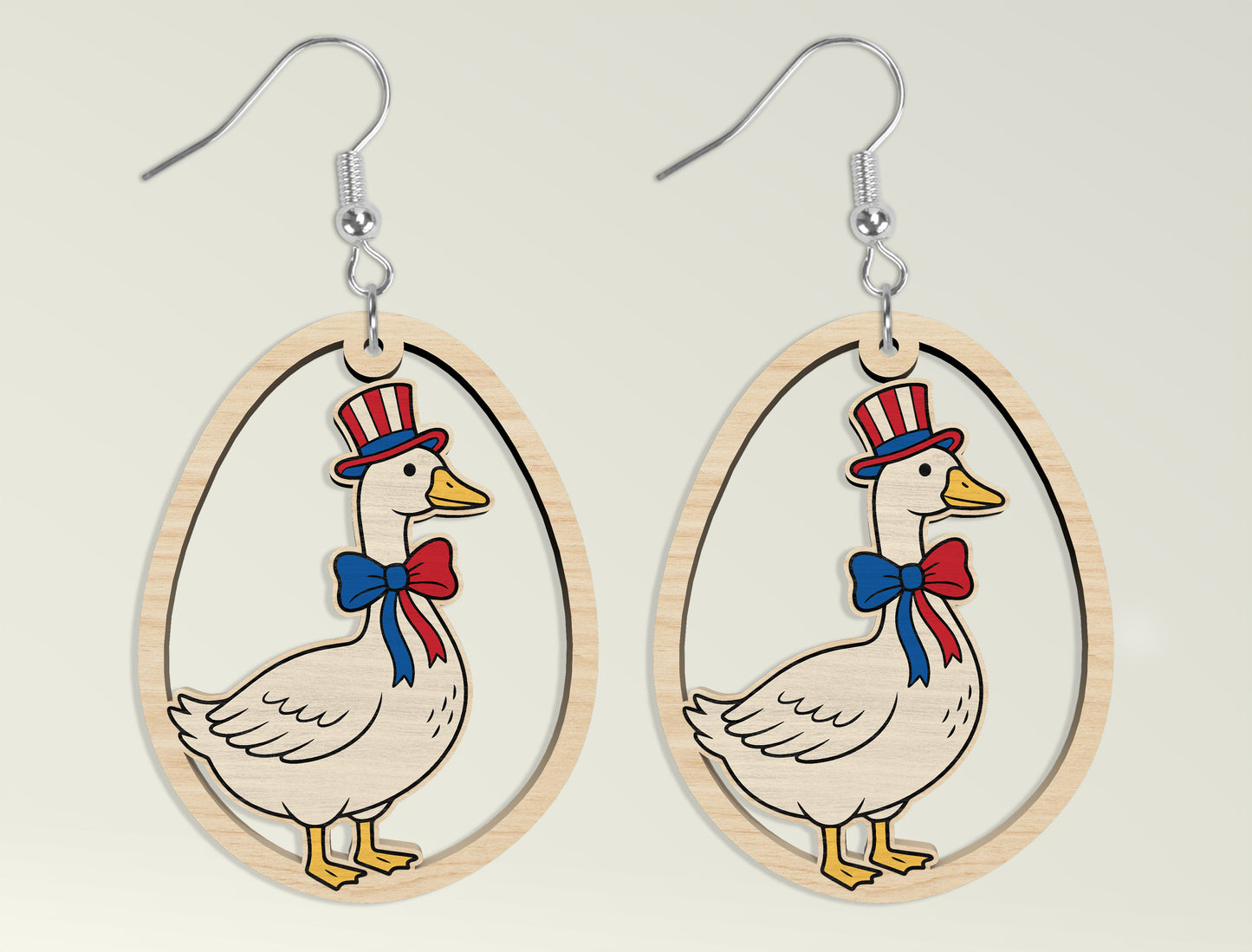 Patriotic Teardrop Earring SVG Bundle Laser Cut File for Glowforge