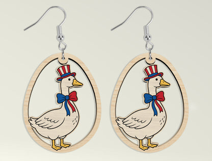 Patriotic Teardrop Earring SVG Bundle Laser Cut File for Glowforge
