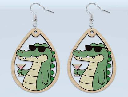 Summer Animal Earring SVG Bundle Laser Cut File for Glowforge and xTool