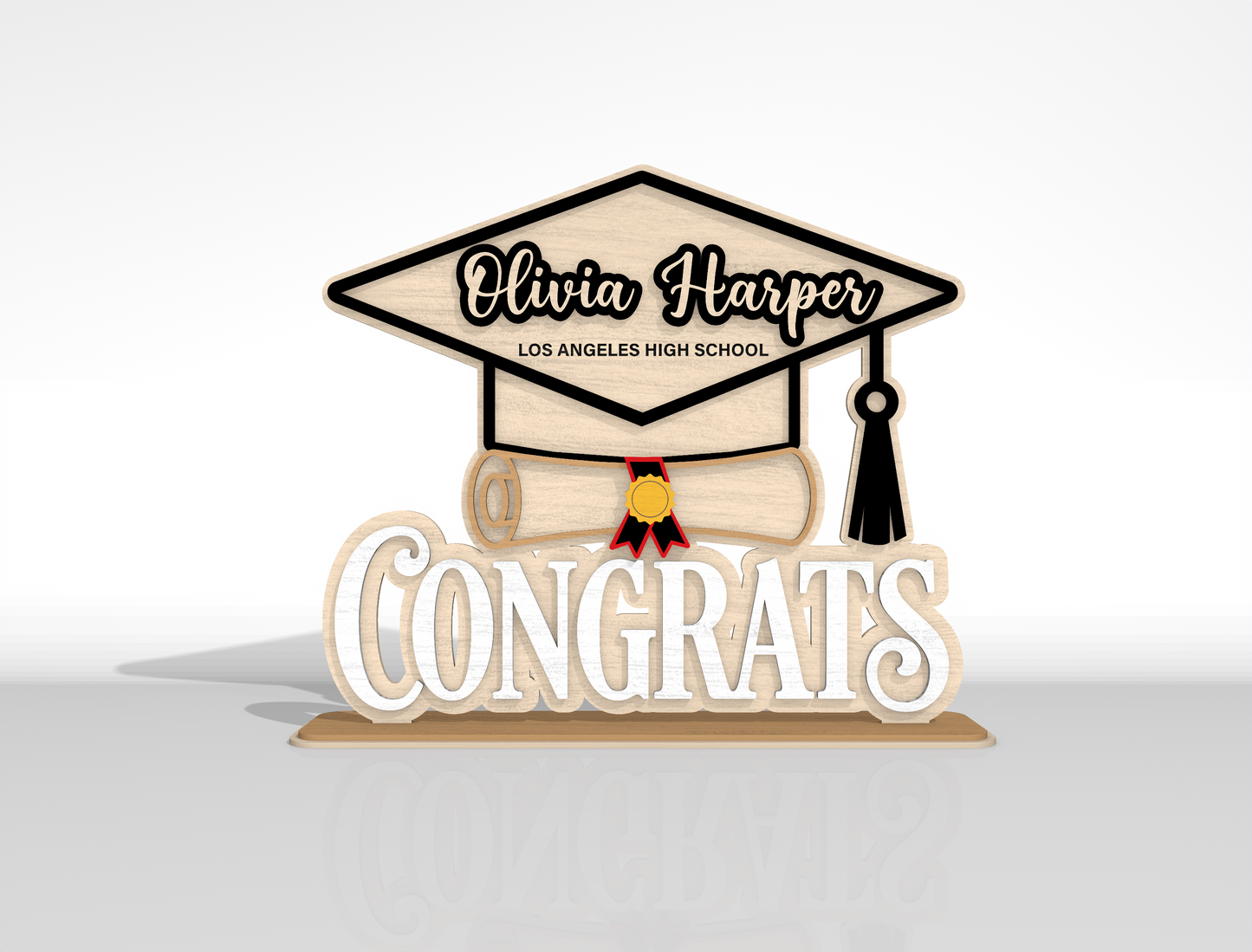 Graduation Congrats Sign SVG Laser Cut File for Glowforge and LightBurn
