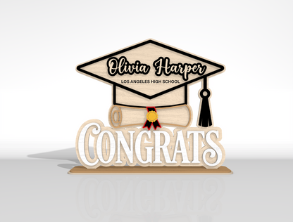 Graduation Congrats Sign SVG Laser Cut File for Glowforge and LightBurn