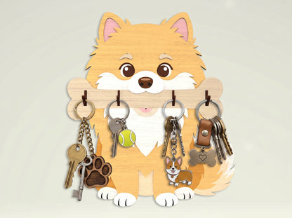 Personalized Dog Key Holder SVG Bundle for Glowforge and LightBurn