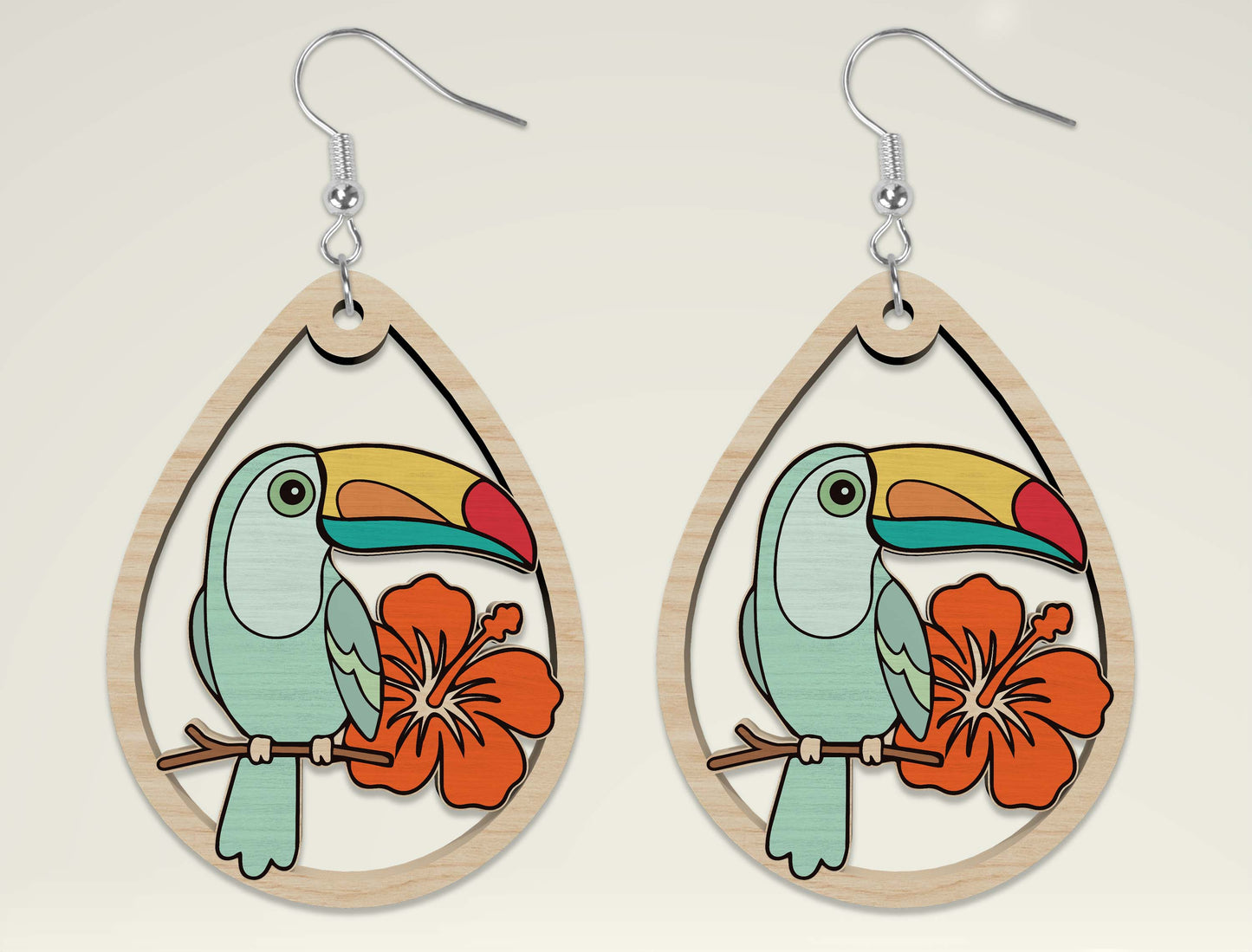 Summer Animal Earring SVG Bundle Laser Cut File for Glowforge and xTool