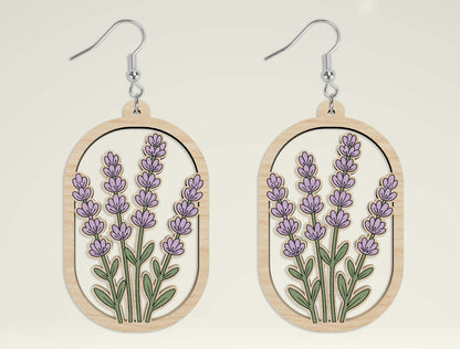 Floral Earring SVG Bundle Laser Cut File for xTool and Glowforge
