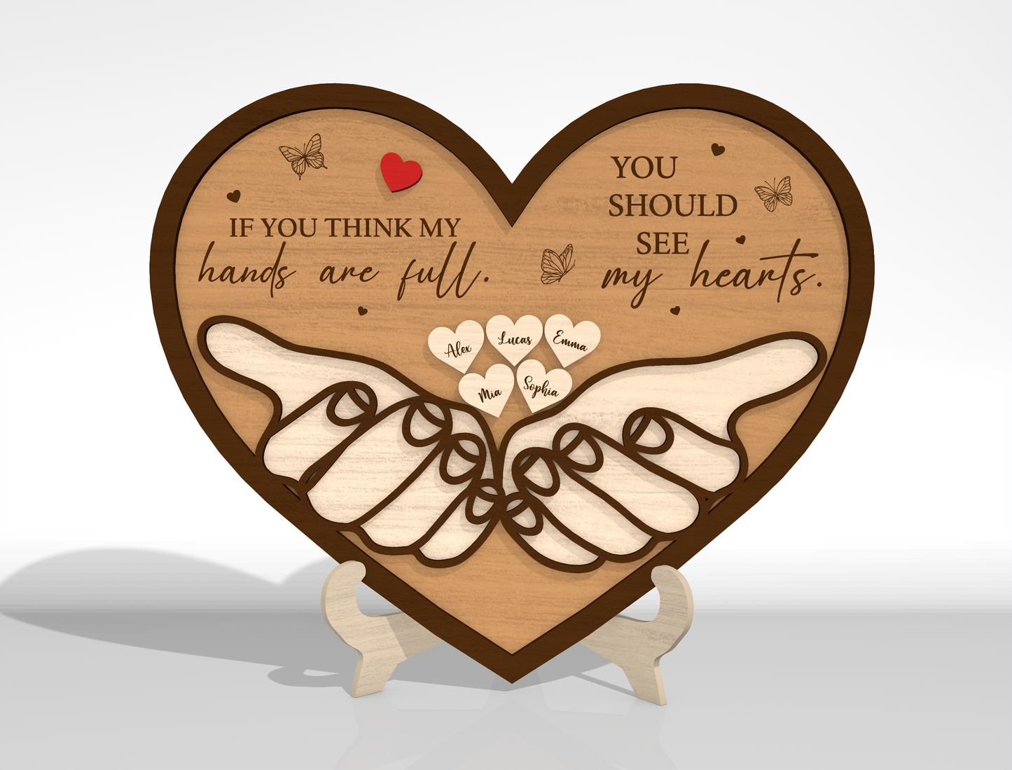 Mom Heart Hands SVG Bundle Mother's Day Laser Cut File for xTool and Glowforge
