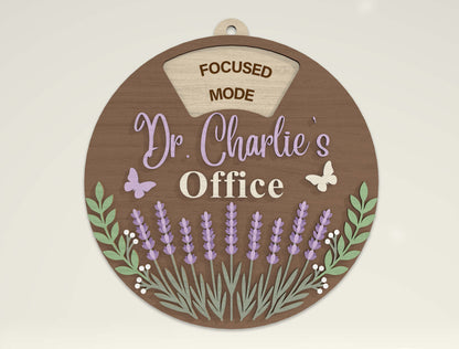 Personalized Office Door Sign SVG Bundle for Glowforge and LightBurn