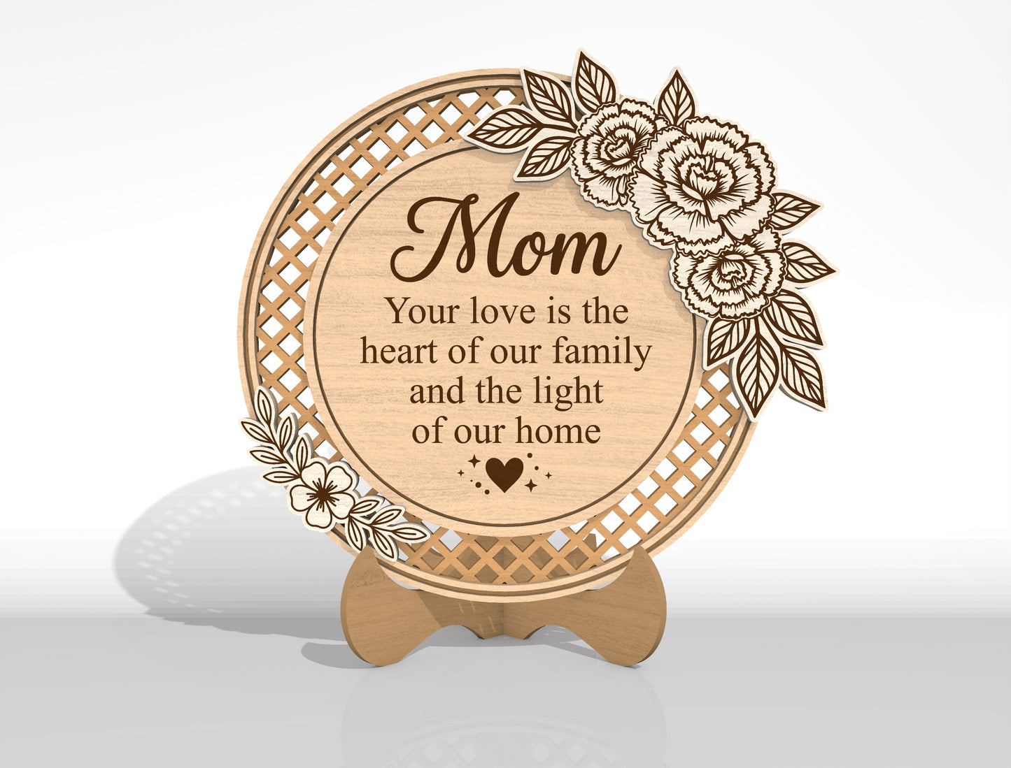 Mother Plaque SVG Bundle Laser Cut File for Glowforge and LightBurn