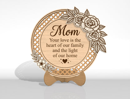 Mother Plaque SVG Bundle Laser Cut File for Glowforge and LightBurn