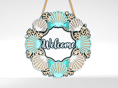 Beach Welcome Sign SVG Bundle with 10 Designs for xTool and Glowforge