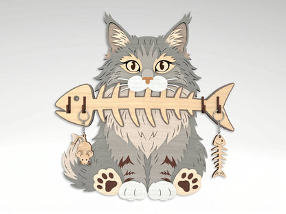 Cat Breed Key Holder SVG Bundle for xTool and Glowforge