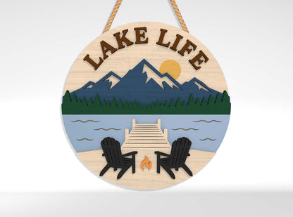 Lake Life Welcome Sign SVG Bundle with 10 Designs for Glowforge