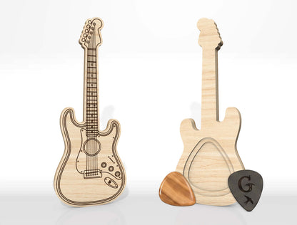 Guitar Pick Holder SVG Bundle 12 Laser Cut Designs