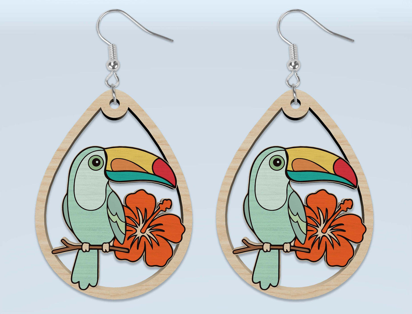 Summer Animal Earring SVG Bundle Laser Cut File for Glowforge and xTool