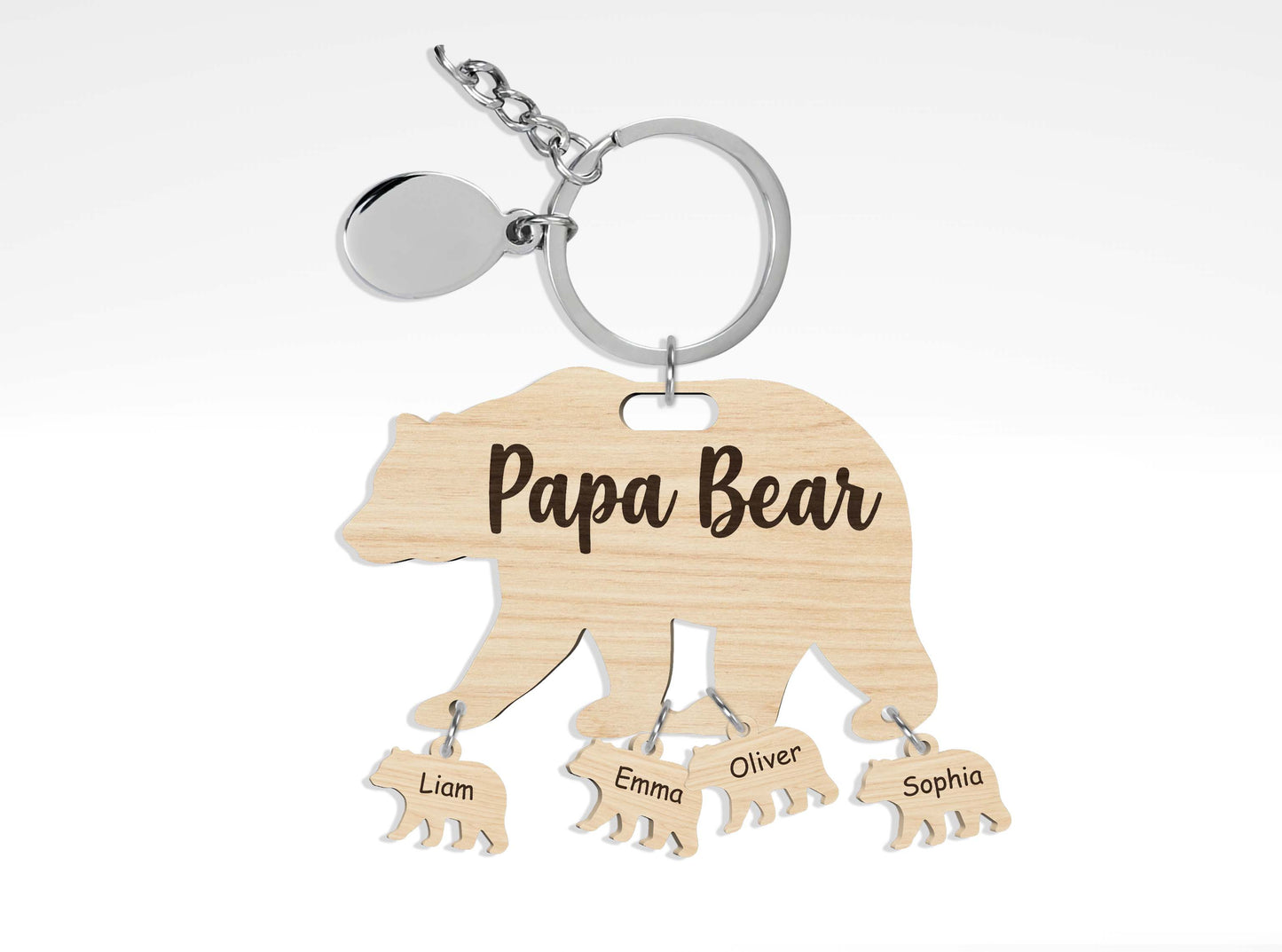 Personalized Dad Keychain SVG Bundle for Glowforge and LightBurn