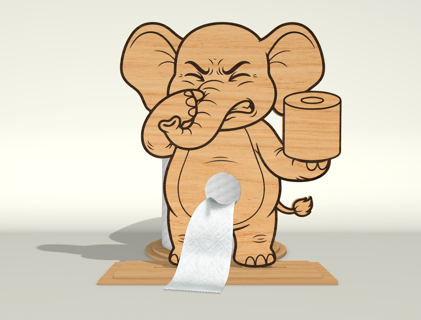 Toilet Paper Holder SVG Bundle for Glowforge and xTool
