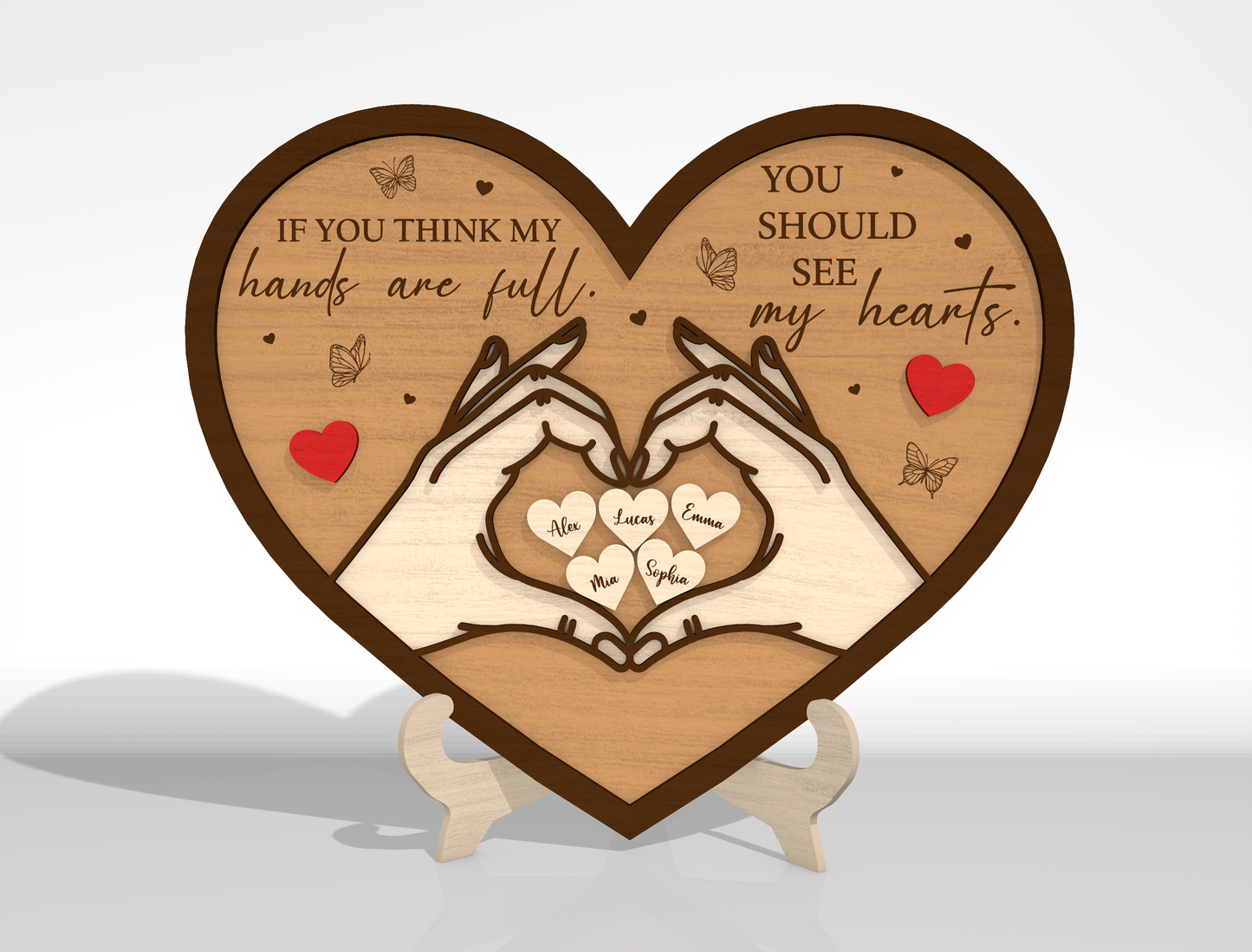 Mom Heart Hands SVG Bundle Mother's Day Laser Cut File for xTool and Glowforge