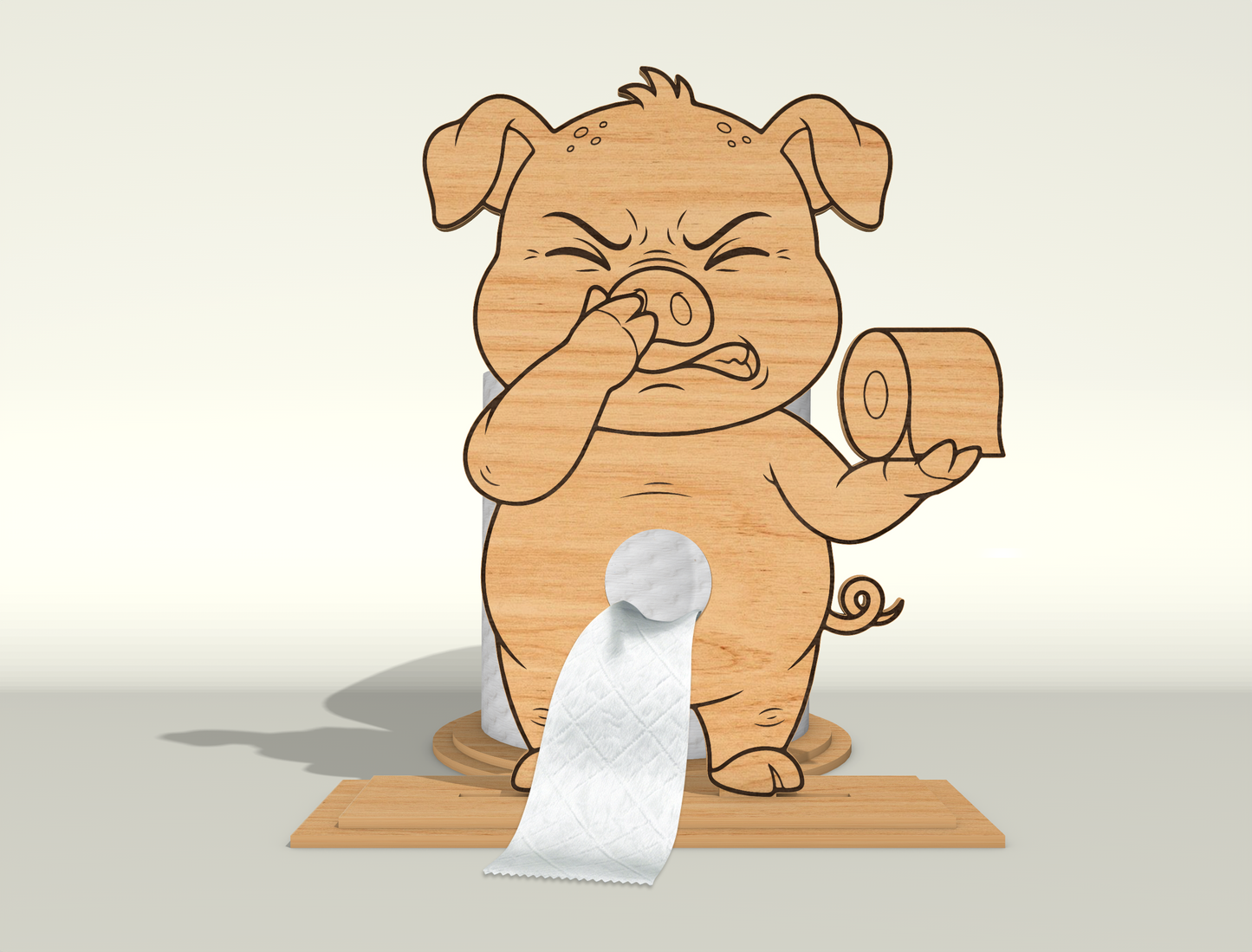 Toilet Paper Holder SVG Bundle for Glowforge and xTool