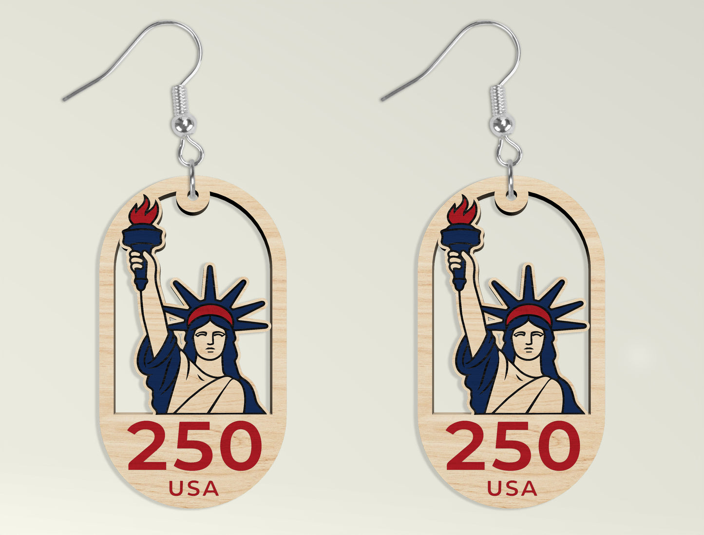 Patriotic Teardrop Earring SVG Bundle Laser Cut File for Glowforge