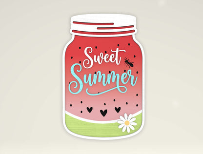 Summer Mason Jar Sign SVG Bundle for Glowforge and LightBurn