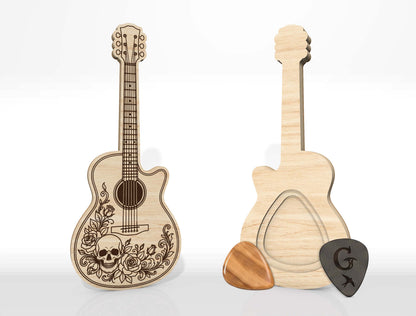 Guitar Pick Holder SVG Bundle 12 Laser Cut Designs