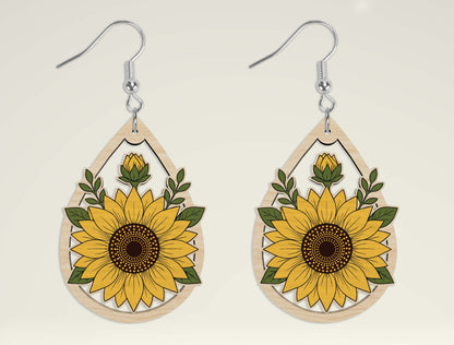 Floral Earring SVG Bundle Laser Cut File for xTool and Glowforge