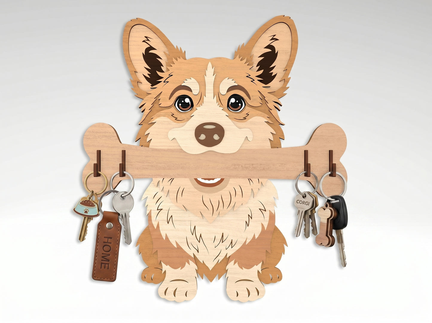 Dog Breed Key Holder SVG Bundle for Glowforge and LightBurn