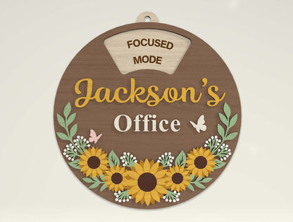 Personalized Office Door Sign SVG Bundle for Glowforge and LightBurn