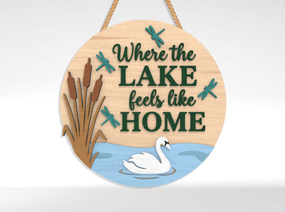 Lake Life Welcome Sign SVG Bundle with 10 Designs for Glowforge