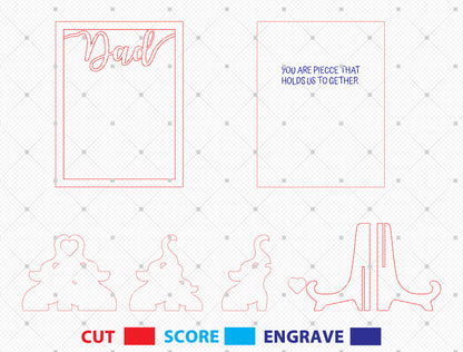 "You Are The Piece That Holds Us Together" Puzzle SVG for Glowforge