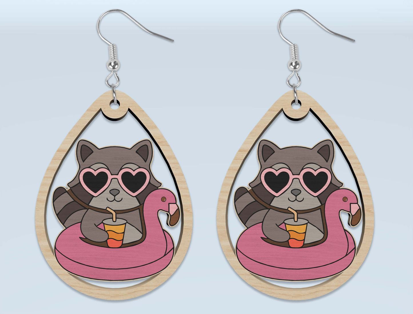 Summer Animal Earring SVG Bundle Laser Cut File for Glowforge and xTool