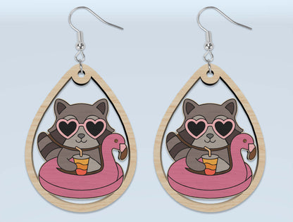 Summer Animal Earring SVG Bundle Laser Cut File for Glowforge and xTool