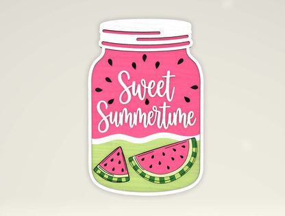 Summer Mason Jar Sign SVG Bundle for Glowforge and LightBurn