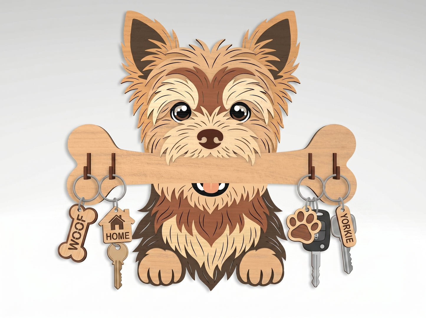 Dog Breed Key Holder SVG Bundle for Glowforge and LightBurn