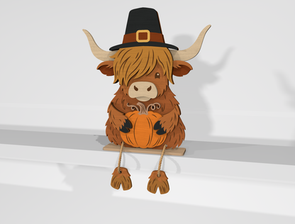 Thanksgiving Fall Shelf Sitter SVG Bundle for Glowforge xTool LightBurn 10 Designs