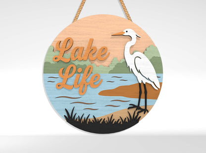 Lake Life Welcome Sign SVG Bundle with 10 Designs for Glowforge