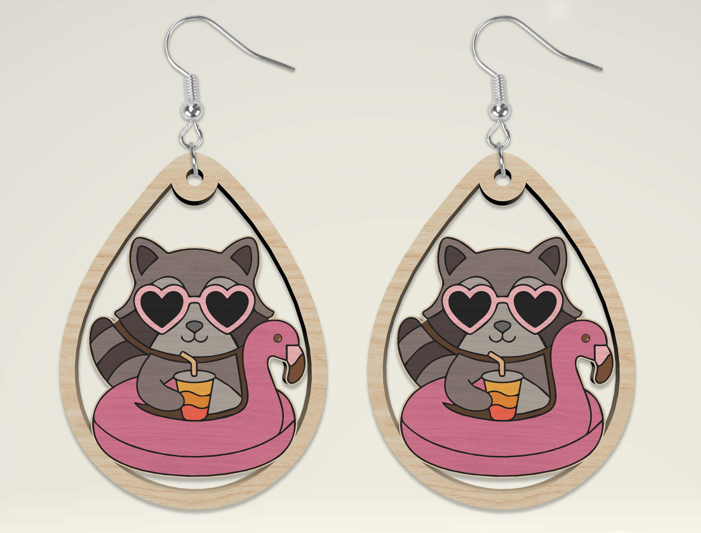 Summer Animal Earring SVG Bundle Laser Cut File for Glowforge and xTool