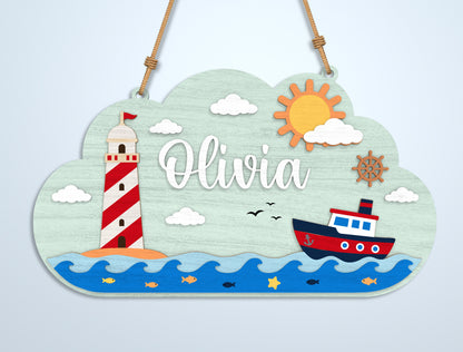 Kids Name Sign SVG Bundle File for Glowforge and xTool