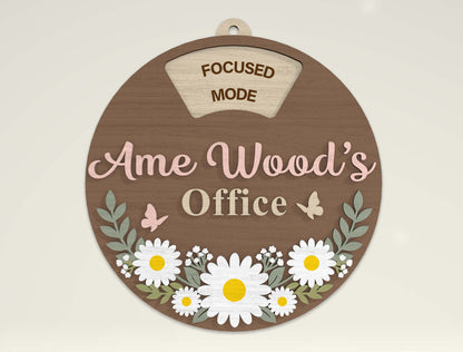 Personalized Office Door Sign SVG Bundle for Glowforge and LightBurn