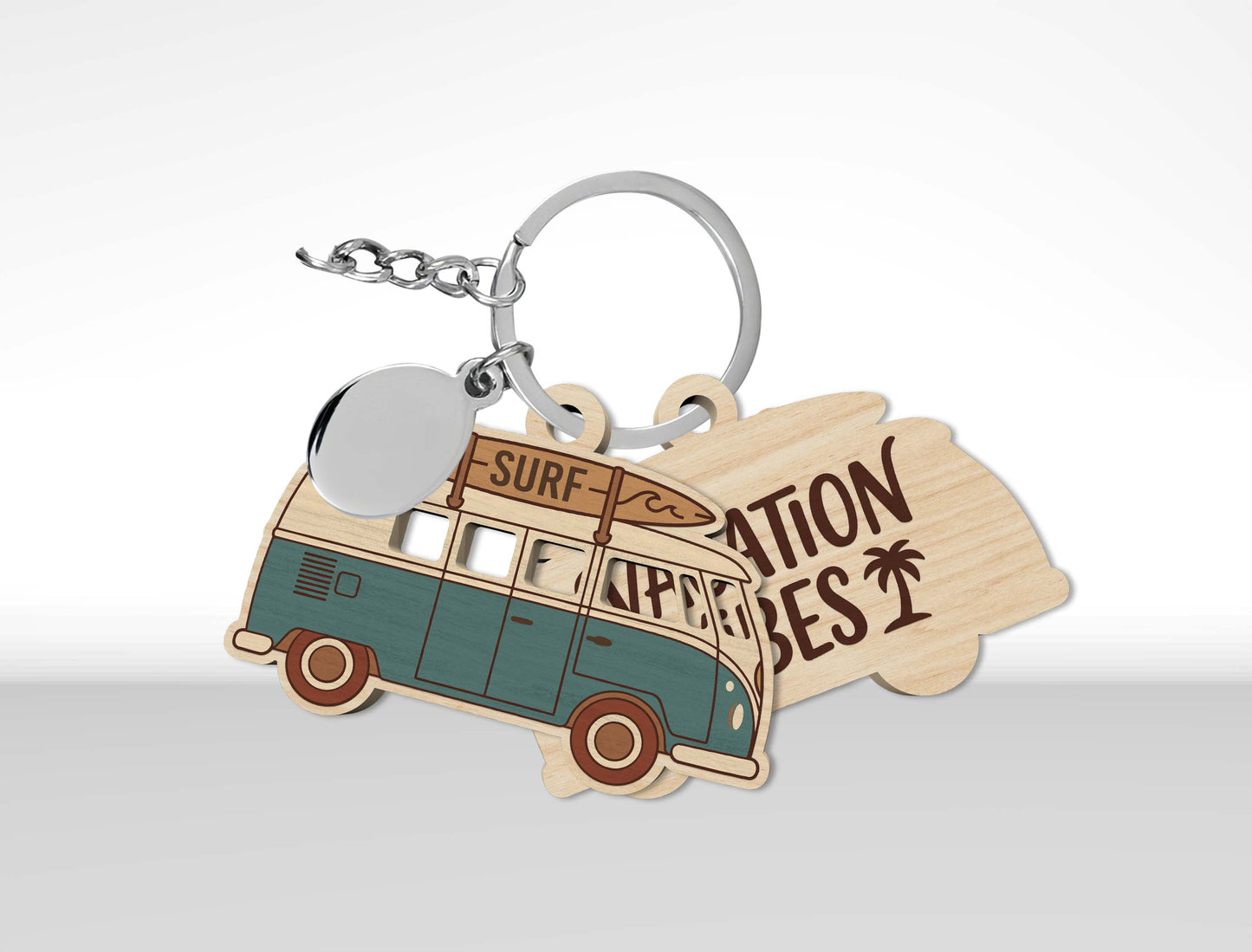 Summer Beach Keychain SVG Bundle Laser Cut File for Glowforge and xTool