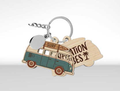 Summer Beach Keychain SVG Bundle Laser Cut File for Glowforge and xTool