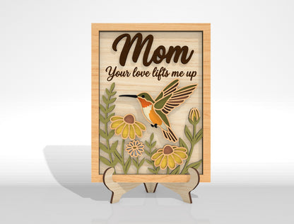 Hummingbird Floral Frame SVG Bundle for Glowforge and LightBurn