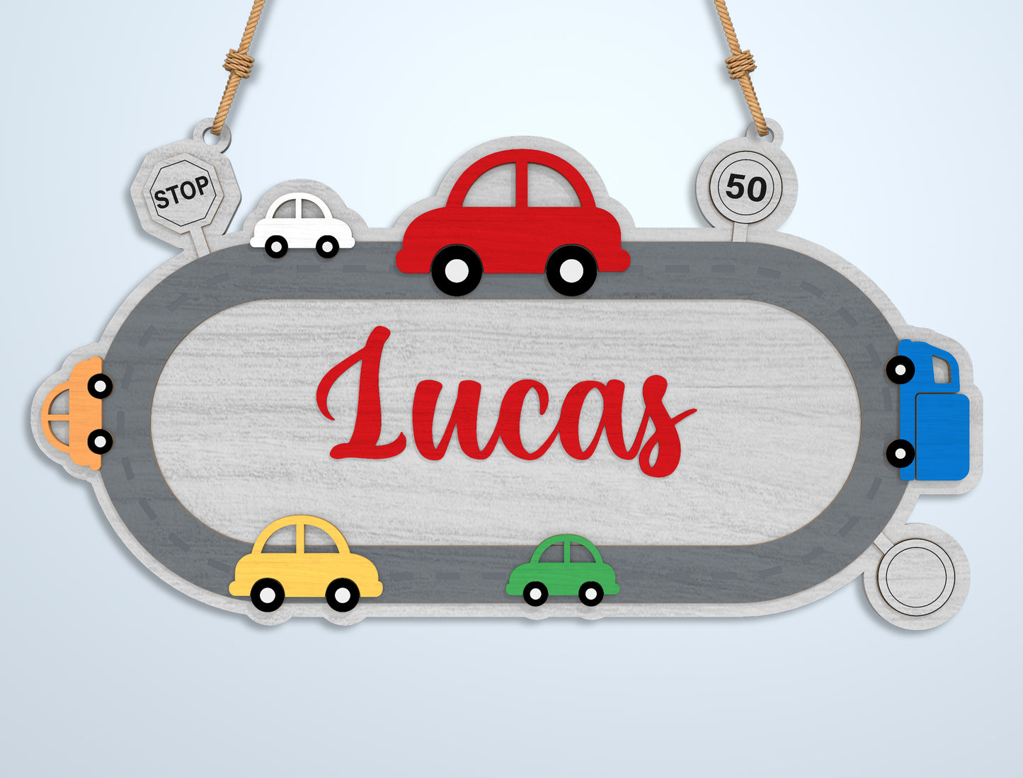 Kids Name Sign SVG Bundle File for Glowforge and xTool