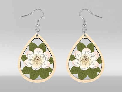 Floral Earring SVG Bundle Laser Cut File for xTool and Glowforge