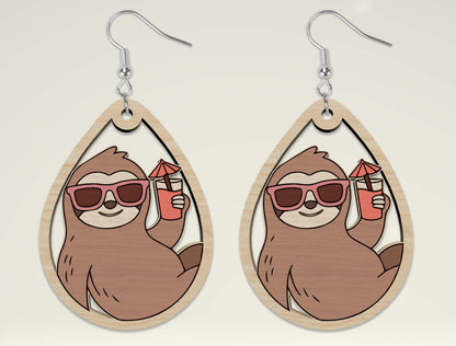 Summer Animal Earring SVG Bundle Laser Cut File for Glowforge and xTool