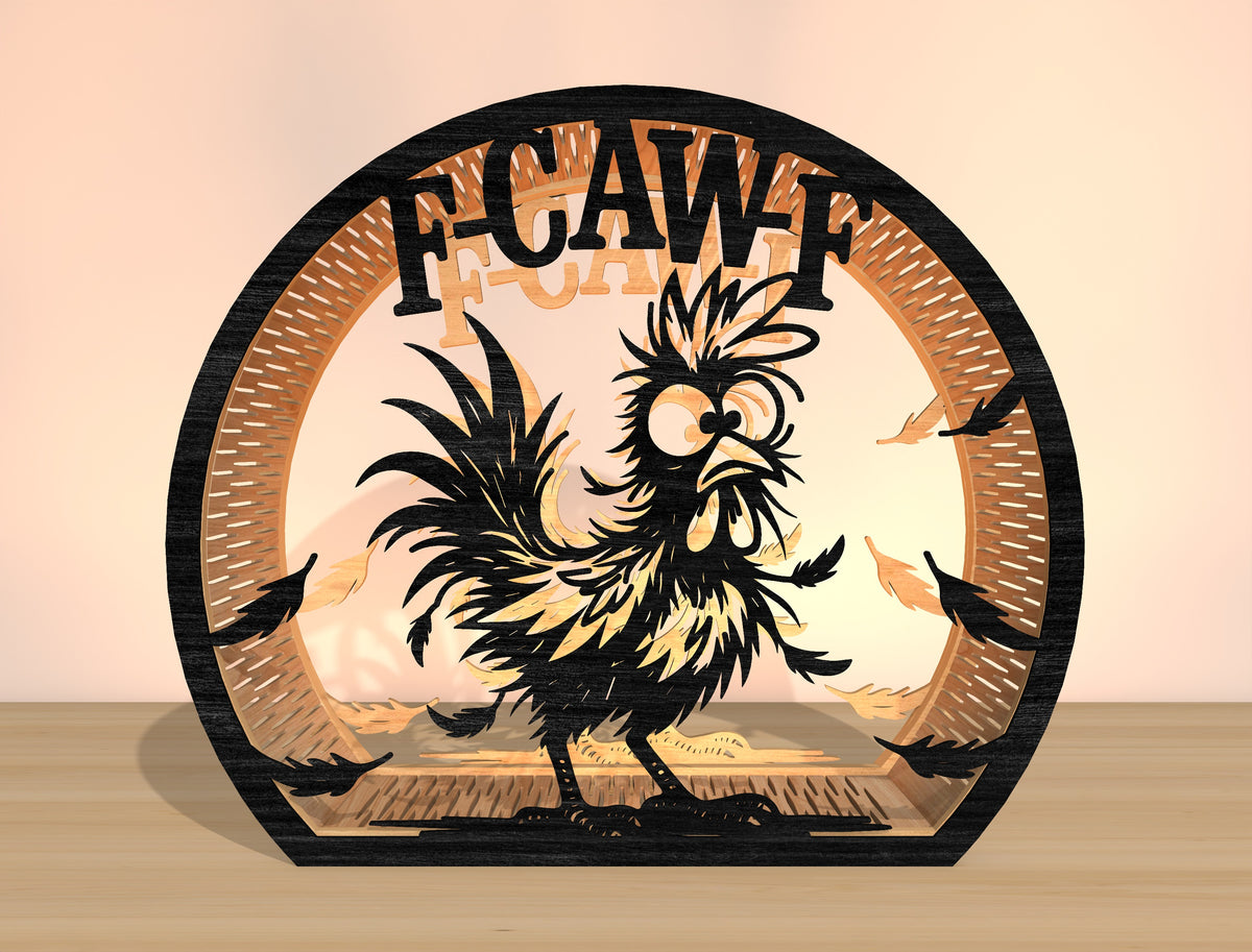 F-CAW-F Funny Raven & Rooster Halloween Lantern SVG Bundle 11