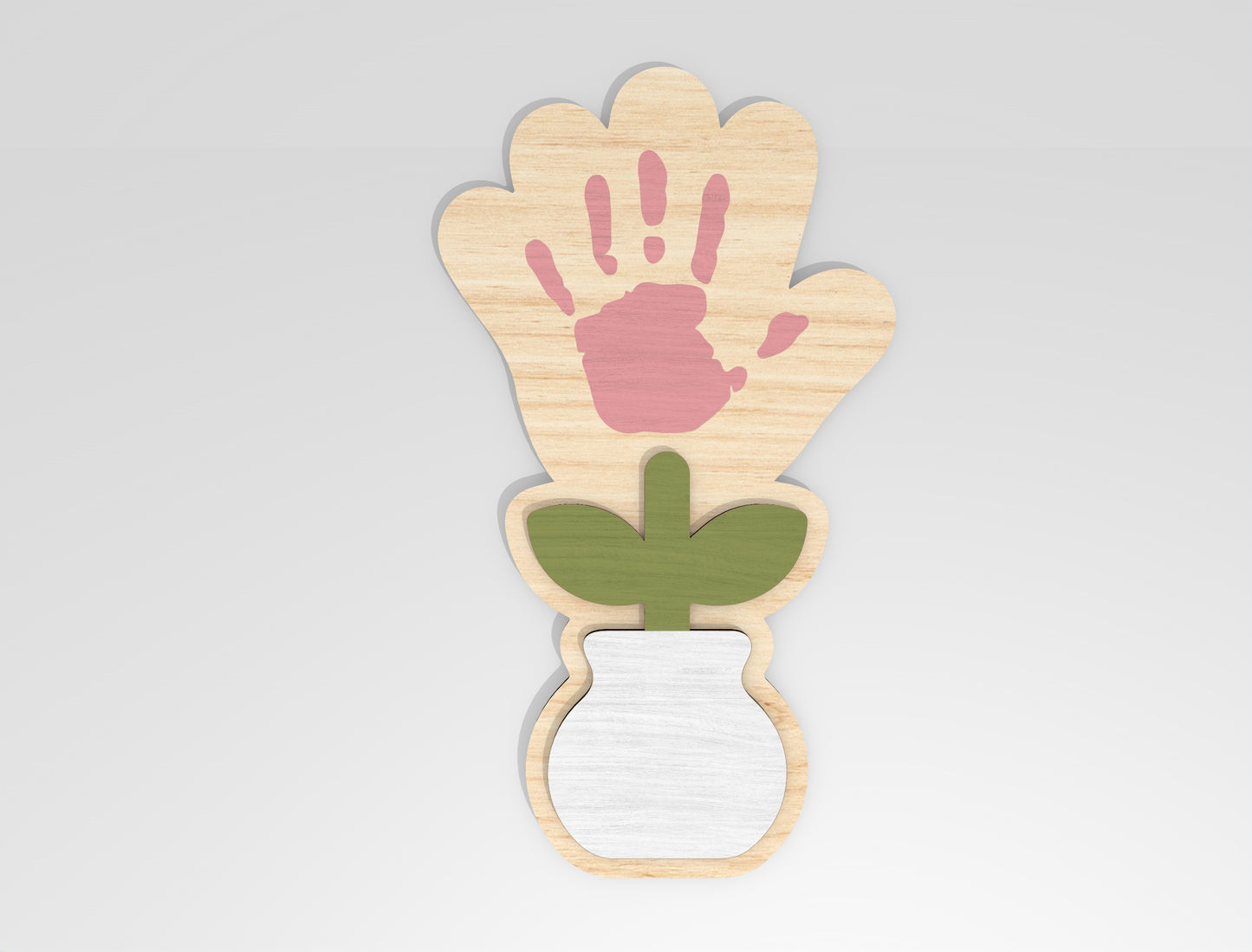Mother's Day Handprint Craft Bundle SVG Kids Sign Laser Cut File for LightBurn and xTool